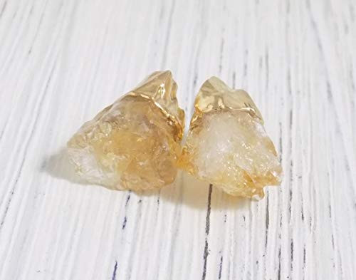 Raw Citrine Stud Earrings Yellow Gemstone Studs Small Posts Minimalist Boho Jewelry G10-71 Raw Citrine Stud Earrings Yellow Gemstone Studs Small Posts Minimalist Boho Jewelry G10-71