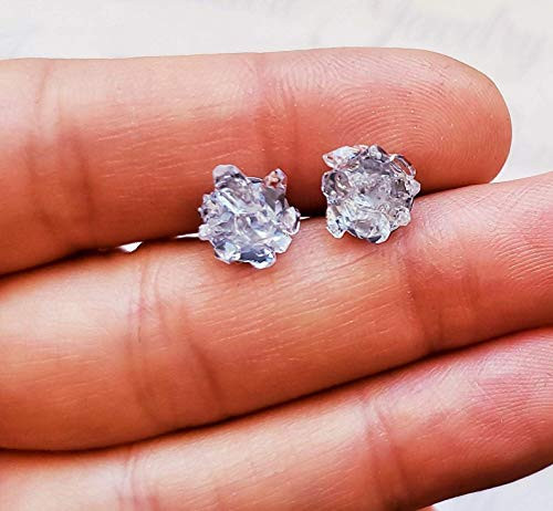 Herkimer Diamond Earrings  Herkimer Earrings  Diamond Earrings  Sterling Silver Earrings  Tiny Stud Earrings  Small Dainty Earrings Herkimer Diamond Earrings  Herkimer Earrings  Diamond Earrings  Sterling Silver Earrings  Tiny Stud Earrings  Small Dainty Earrings