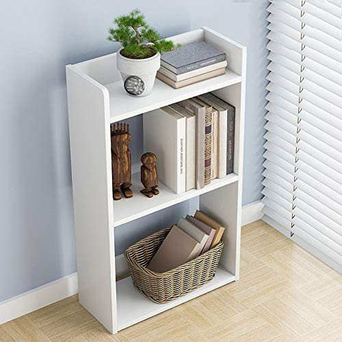 Small Bookshelf  xatos 3-Tier Simple Floor Bedroom Shelf  White Bookcase Combination Cube Shelf Organizer Home Decor Creative Book Storage