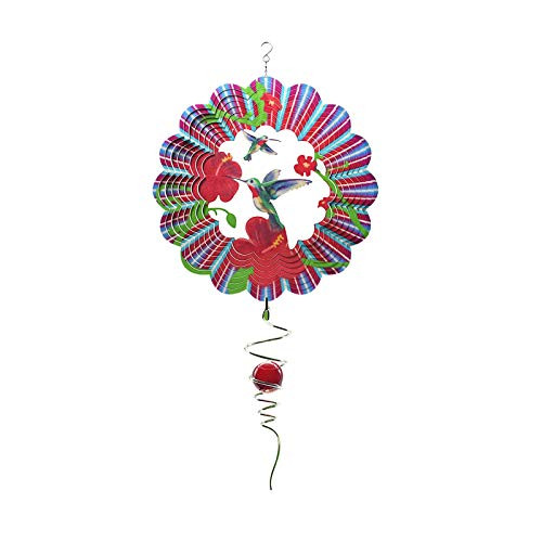 YaoSyu Hummingbird Ornament Spinner  Hummingbird Wind Spinner  Kinetic 3D Metal Outdoor Garden Decor Wind Spinner  2020 Christmas Ornaments  Art Spinner for Home Yard Decorations -Hummingbird A-