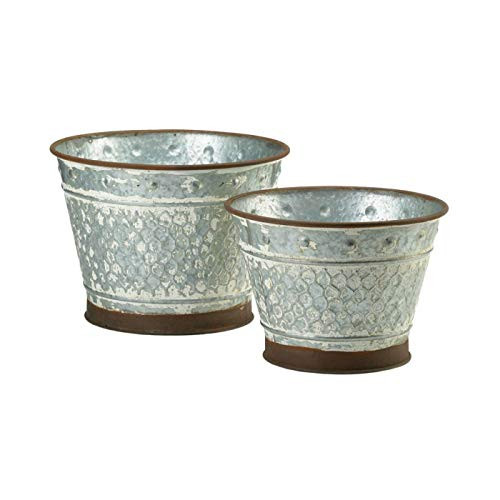 Summerfield Terrace Galvanized Metal Planter Duo