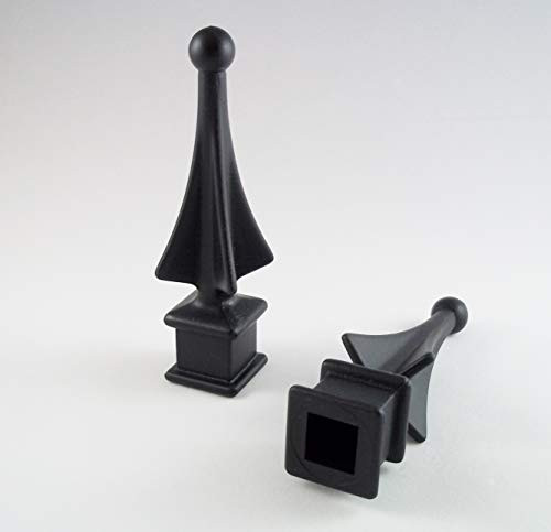 RetroSpec 50 Each for 1 2  Black Plastic Finial Tops for Iron Picket Fence 4-Sided Spire  1-30