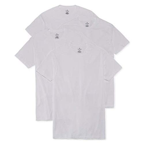 Stafford 4-Pack Men_s Heavy Weight 100 Percent  Cotton Crew-Neck T-Shirt White -XXL-