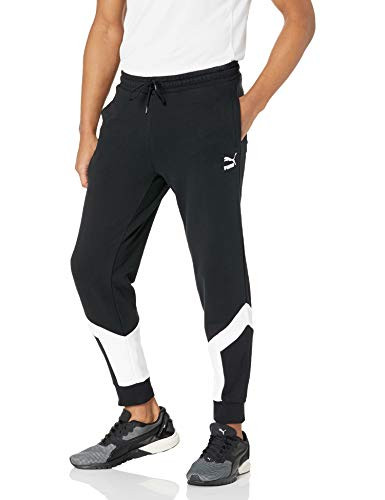 PUMA Men_s Iconic French Terry Track Pants  Black  XL