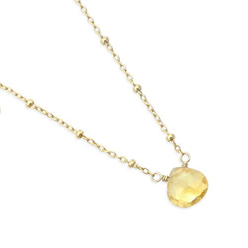 Genuine Citrine Necklace Dainty Gemstone November Birthstone 14k Gold Filled 18 Inches Genuine Citrine Necklace Dainty Gemstone November Birthstone 14k Gold Filled 18 Inches