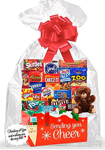 Sending You Cheer Holiday Thinking Of You Cookies  Candy  and  More Care Package Snack Gift Box Bundle Set
