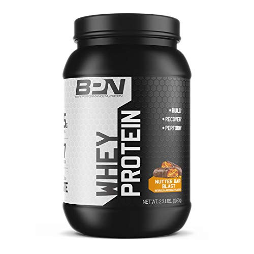 Bare Performance Nutrition  Whey Protein Powder  Meal Replacement  25G of Protein  Excellent Taste  and  Low Carbohydrates  88 Percent  Whey Protein  and  12 Percent  Casein Protein -Nutter Bar Blast-