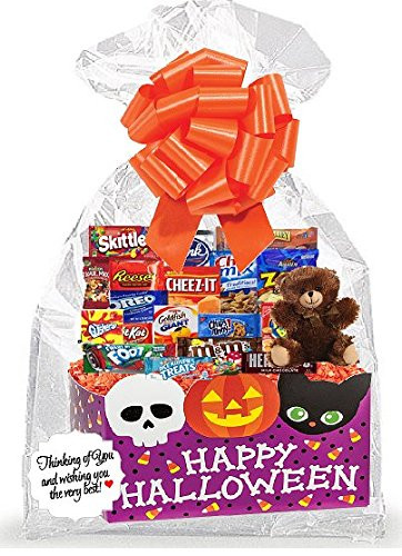 Happy HalloWeen Thinking Of You Cookies  Candy  and  More Care Package Snack Gift Box Bundle Set