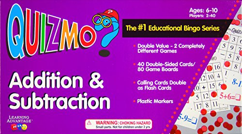 Learning Advantage 8239 QUIZMO Addition and Subtraction Card