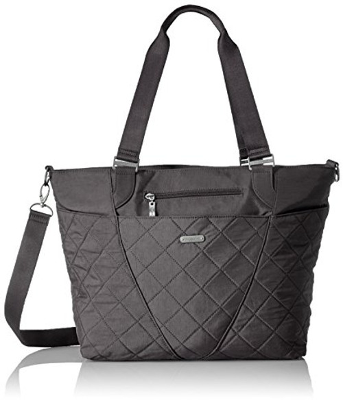 Baggallini Quilted Avenue Tote with RFID  PewterQuilt