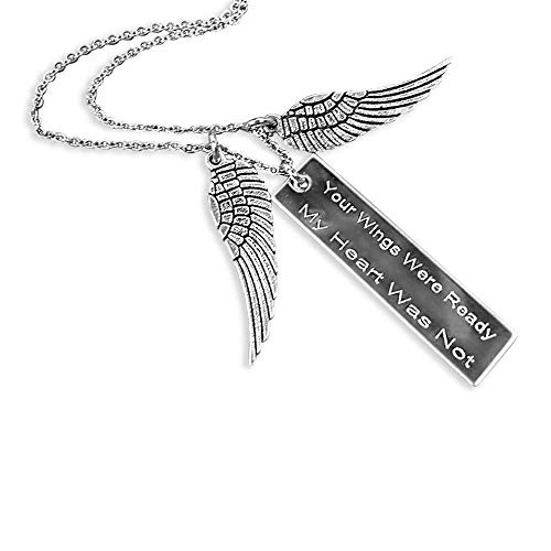 Your Wings Were Ready My Heart Was Not Bar Necklace Memorial Gift Loss of Loved One Your Wings Were Ready My Heart Was Not Bar Necklace Memorial Gift Loss of Loved One