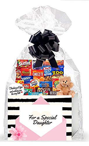 For A Special Daughter Thinking of You Cookies  Candy  and  More Care Package Snack Gift Box Bundle Set