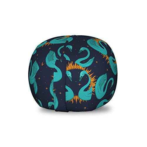 Ambesonne Swan Storage Toy Bag Chair Abstract Pattern of Long Necked Aquatic Birds Sun and Stars Stuffed Animal Organizer Washable Bag Small Size Dark Violet Blue Teal Ambesonne Swan Storage Toy Bag Chair Abstract Pattern of Long Necked Aquatic Birds Sun and Stars Stuffed Animal Organizer Washable Bag Small Size Dark Violet Blue Teal