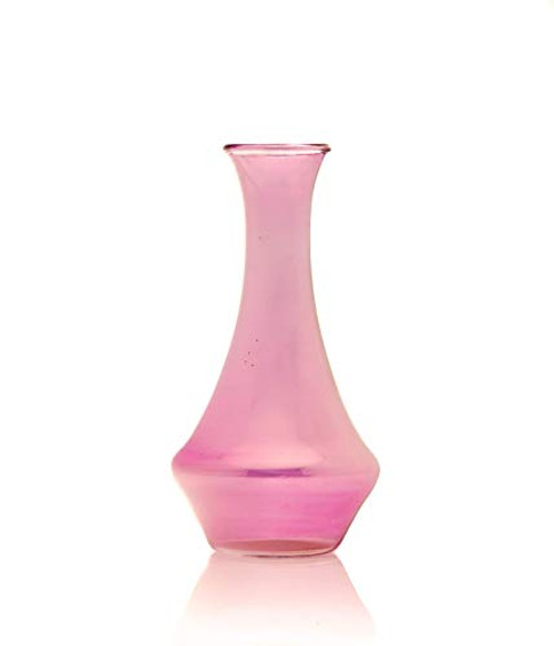 Colorful vase decor - Small glass vases - unique flower vase - vases for centerpieces - table vase - florero - standing vase - glass decorative vase - Handmade Pink Glassblowing Vase - modern vase