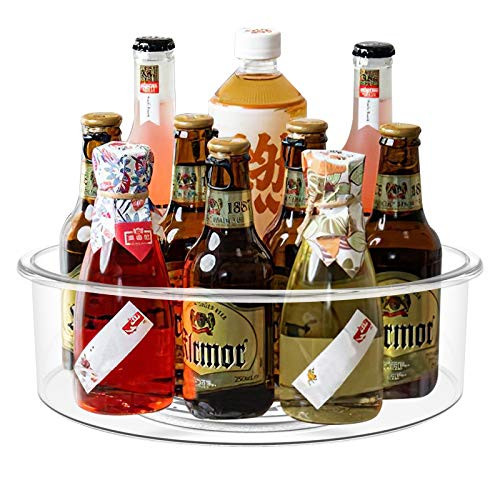 Lazy Susan Turntable Kitchen Cabinet Storage Organizer  13inch  Multifunctional Rotating Spice Rack Organizer For Cabinet  360 Spinning Clear Lazy Susan Organizer For Sauces  Drinks  Pantry  Countertop