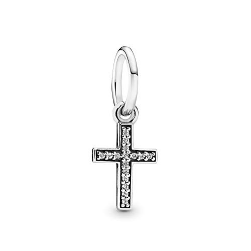 Pandora Jewelry Sparkling Cross Dangle Cubic Zirconia Charm in Sterling Silver Pandora Jewelry Sparkling Cross Dangle Cubic Zirconia Charm in Sterling Silver