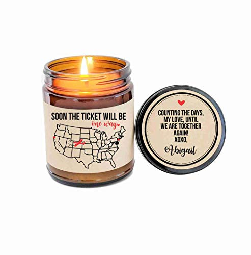 LDR Gift Missing You Gift I Miss You Gift for Boyfriend Gift for Girlfriend Long Distance Love Candle Gift