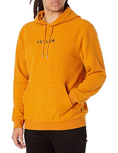 Volcom Men_s Hever Pullover Hooded Fleece Sweatshirt  Inca Gold  Medium