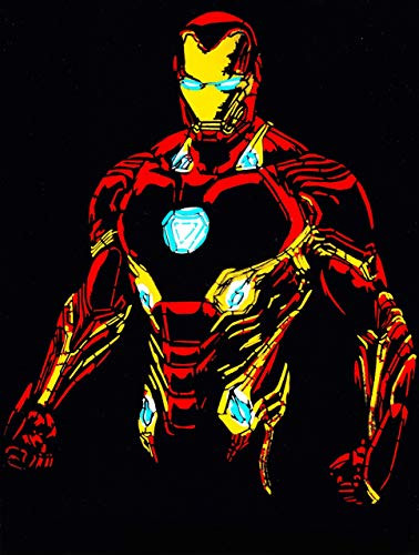 Iron Man Neon Style Spray Painting on Sheet Metal