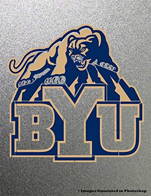 BYU Brigham Young University Cougars Stencil Painting Logo Symbol Metal Art Painting NCAA BYU Brigham Young University Cougars Stencil Painting Logo Symbol Metal Art Painting NCAA