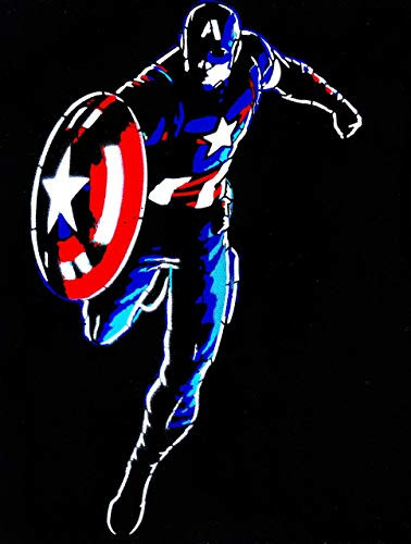Captain America Neon Style Spray Painting on Sheet Metal