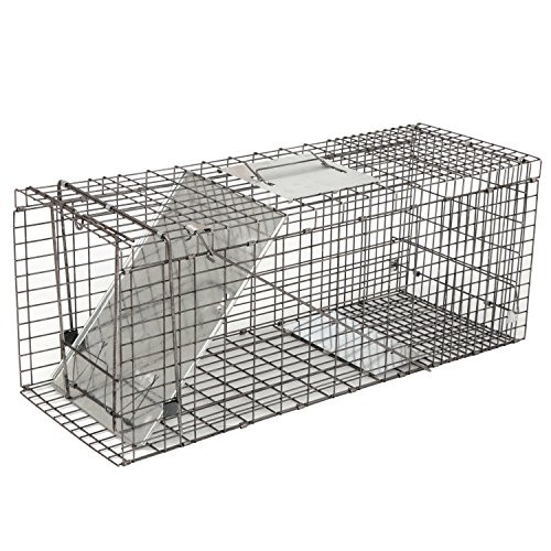 Oteymart Live Animal Trap Cage Humane Cage Catch Metal Steel with Handle  Release Rats Mouse Mice Rodents Squirrels  Rats and Similar Sized Pests  32inch  X 12.5inch  X 12inch