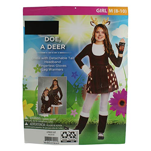 Connie N Randy Doe  A Deer Costume Girl M -8-10- Brown  White