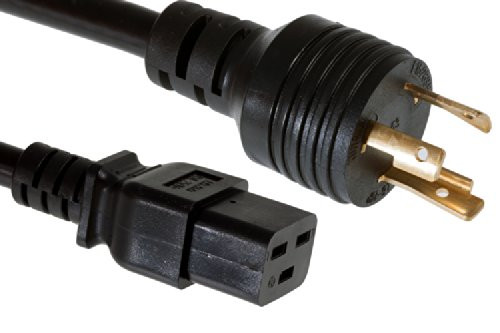 CablesAndKits Heavy Duty AC Power Cord -Cisco P N CAB-AC-C6K-TWLK-  20A 250V  12 AWG  L6-20P to C19  -NEMA L6-20P to IEC-60320-C19- 15 ft