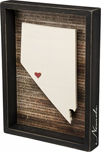 Primitives by Kathy State Pride Box Sign, Nevada