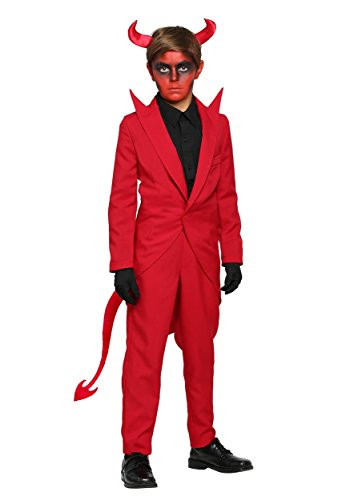 Red Suit Devil Costume for Kids Boy_s Devil Costume Medium -8-10-