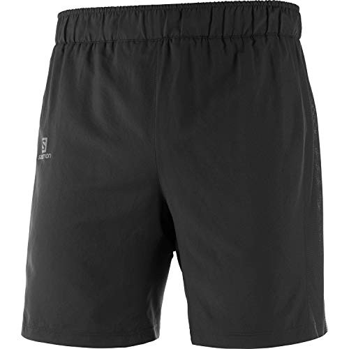 Salomon Men_s Agile 2-in-1 Running Shorts  Black  XS