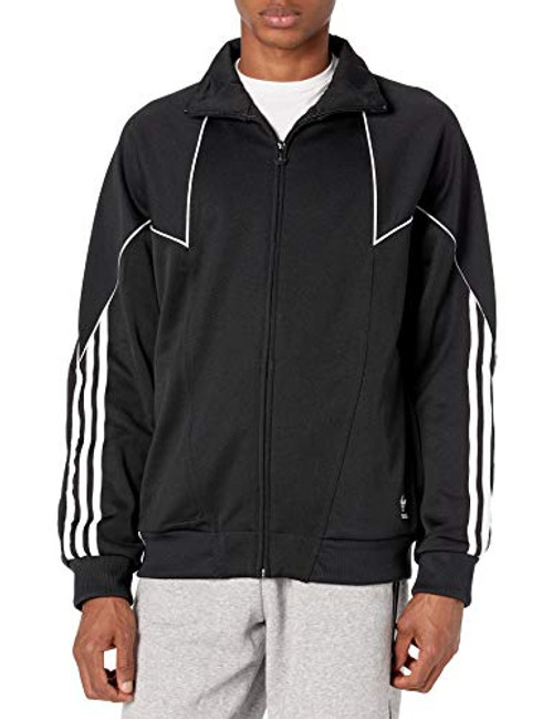 adidas Originals Men_s Big Trefoil Abstract Polyester Track Top  Black White  XL adidas Originals Men_s Big Trefoil Abstract Polyester Track Top  Black White  XL