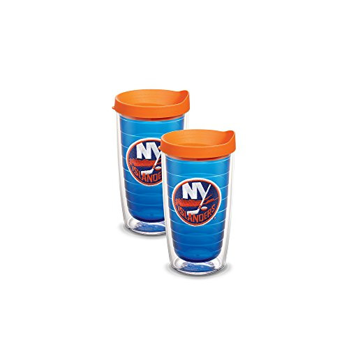 Tervis 1087449 NHL New York Islanders Primary Logo Tumbler with Emblem and Orange Lid 2 Pack 16oz, Blue Tervis 1087449 NHL New York Islanders Primary Logo Tumbler with Emblem and Orange Lid 2 Pack 16oz, Blue