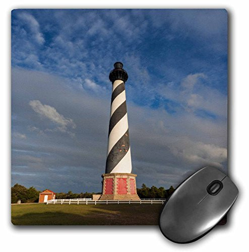 3dRose North Carolina, Cape Hatteras Lighthouse, Mouse Pad, 8" by 8" (mp_231450_1)