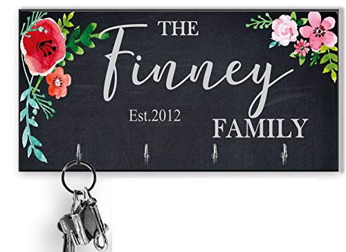 Personalized Decorative Floral key holder for wall Storage Hook key Organizer wall Great housewarming gifts Dog leash rack Christmas gifts for new homeowner Apartment warming gift Multi key hanger Personalized Decorative Floral key holder for wall Storage Hook key Organizer wall Great housewarming gifts Dog leash rack Christmas gifts for new homeowner Apartment warming gift Multi key hanger