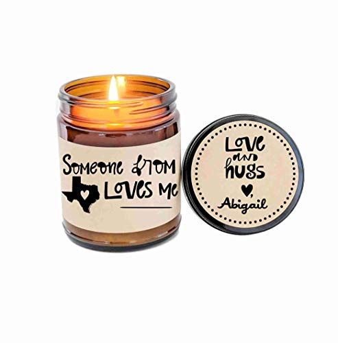 Missing You Gift Texas Love Someone from Texas Loves Me Long Distance Gift LDR Heart in Texas Map Christmas Gift Holiday Gift
