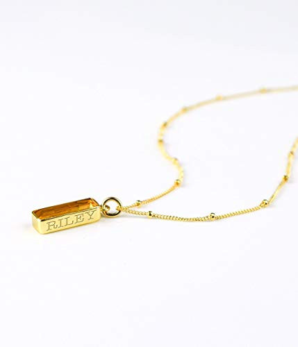 November Birthstone Necklace Gold 