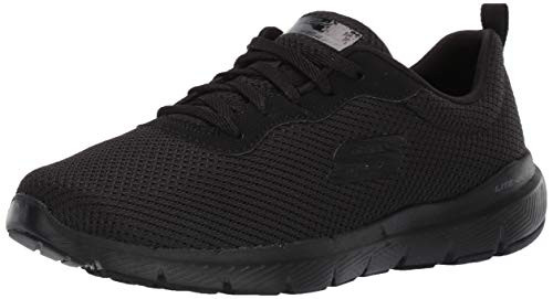 Skechers Women_s Flex Appeal 3.0-First Insight Sneaker  Black  9 W US
