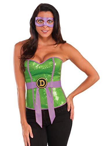 Rubie_s Women_s TMNT Classic Costume Sequined Donatello Corset  Green  Medium