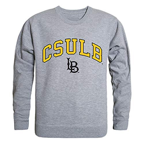 CSULB Long Beach State 49ers NCAA Men_s Campus Crewneck Fleece Sweatshirt - Heather Grey  Medium
