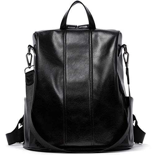 BROMEN Women Backpack Purse Leather Anti-theft Backpack Fashion Travel Daypack Shoulder Handbag Black BROMEN Women Backpack Purse Leather Anti-theft Backpack Fashion Travel Daypack Shoulder Handbag Black