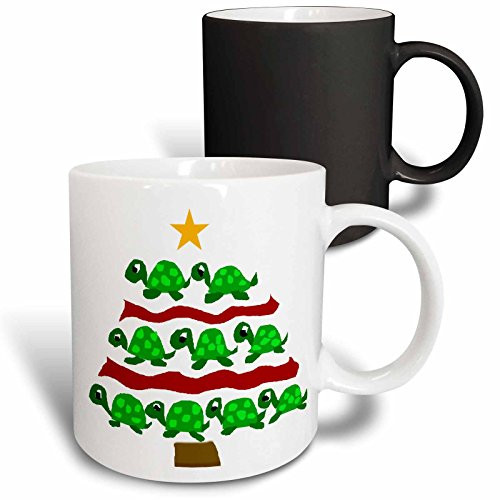 3dRose 222130_3""Funny Santa In Sleigh Pulled By Siberian Husky Dog" Ceramic Mug 11 oz Green 3dRose 222130_3""Funny Santa In Sleigh Pulled By Siberian Husky Dog" Ceramic Mug 11 oz Green