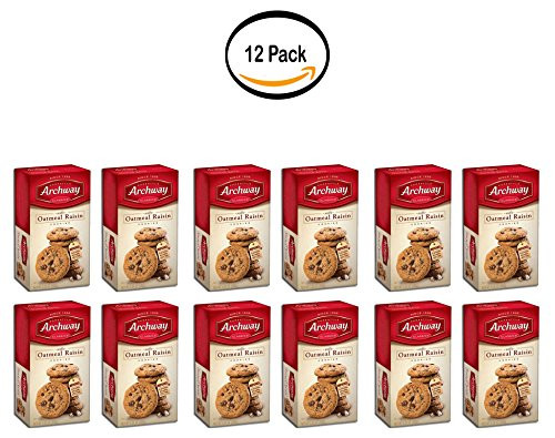 Archway Oatmeal Raisin Cookies  9.25-Oz Packages -Pack of 12-