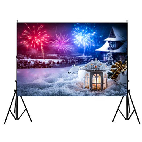 5X7ft Fireworks Winter White Snow Photography Backdrop Background Studio Prop