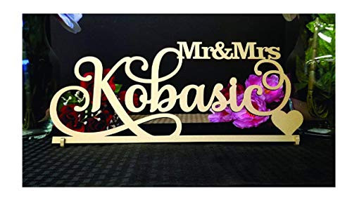 Personalized Mr and Mrs sign Custom Wedding Sweetheart Table Decor Wedding Name Sign