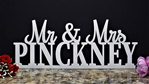 Mr and Mrs sign for Sweetheart table Personalized Wedding Decor