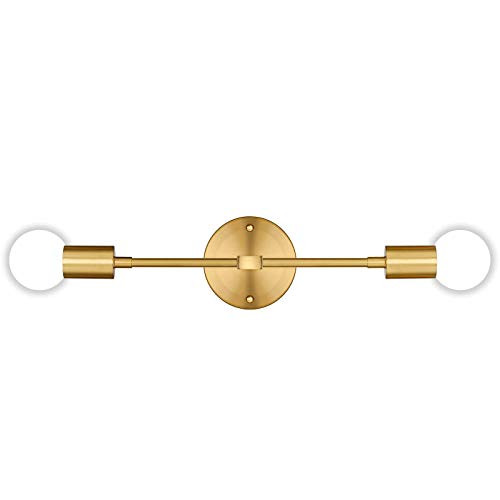 2-Light Vanity Light Fixtures Gold Bathroom Wall Sconce Mid Century Modern Wall Mounted Lamp Brushed Brass Sconce Indoor Vintage Wall Lighting for Mirror Hallway Kitchen Bedroom Living Room 2-Light Vanity Light Fixtures Gold Bathroom Wall Sconce Mid Century Modern Wall Mounted Lamp Brushed Brass Sconce Indoor Vintage Wall Lighting for Mirror Hallway Kitchen Bedroom Living Room