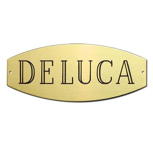 Solid Brass or Nickel Silver Tack Trunk Plate 3inch  x 1 1 4inch  Squared Oval Custom Engraved