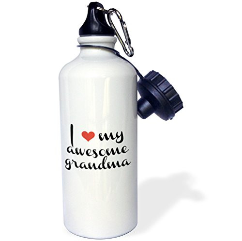3dRose wb_202785_1"I love my awesome grandma" Sports Water Bottle 21 oz Multicolor 3dRose wb_202785_1"I love my awesome grandma" Sports Water Bottle 21 oz Multicolor