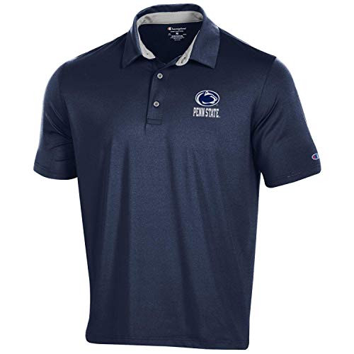 Champion Men_s NCAA Team Color Polo Golf Shirt with Embroidered Logo-Penn State Nittany Lions-Navy-XL Champion Men_s NCAA Team Color Polo Golf Shirt with Embroidered Logo-Penn State Nittany Lions-Navy-XL